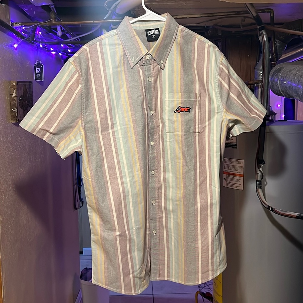Billionaire Boys Club Ice Cream Men’s Slater Ss Woven Button Down Size L